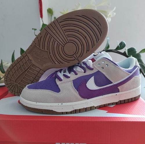 Cheap Nike Dunk White Purple Double Swoosh Shoes Men and Women-100 - Click Image to Close